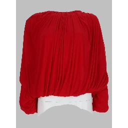 Top Drappeggiato in Cupro