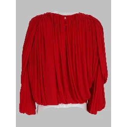 Top Drappeggiato in Cupro