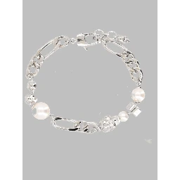 Bracciale a Catena con Perle e Teschi