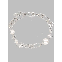 Bracciale a Catena con Perle e Teschi