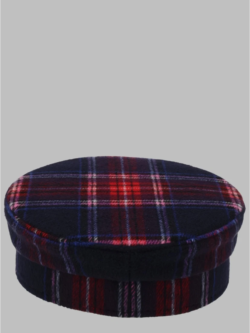 Cappello Baker Boy con Motivo Check