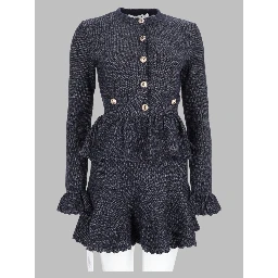 Abito Mini in Maglia Testurizzata