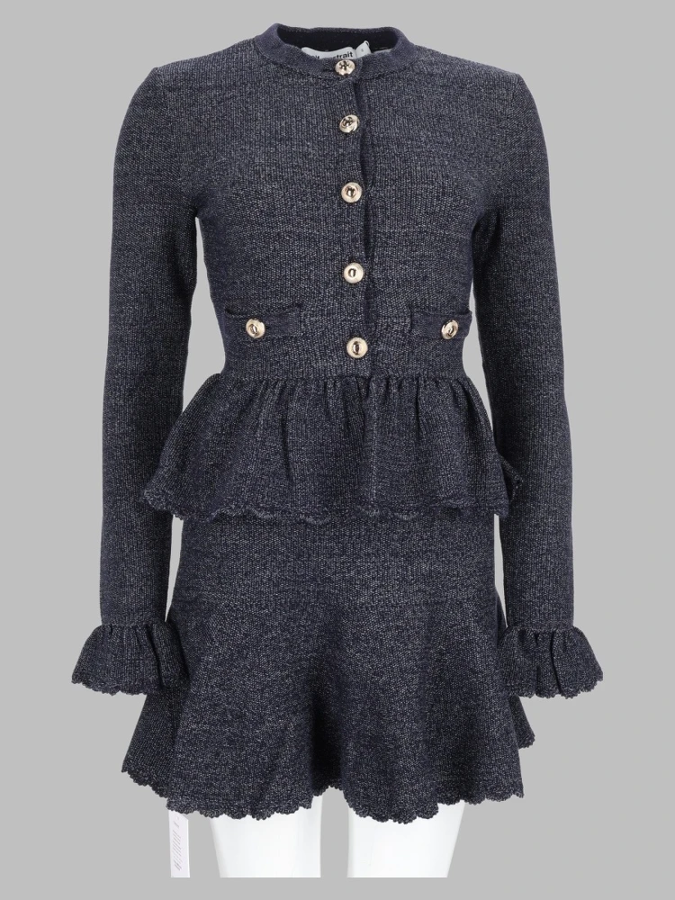 Abito Mini in Maglia Testurizzata