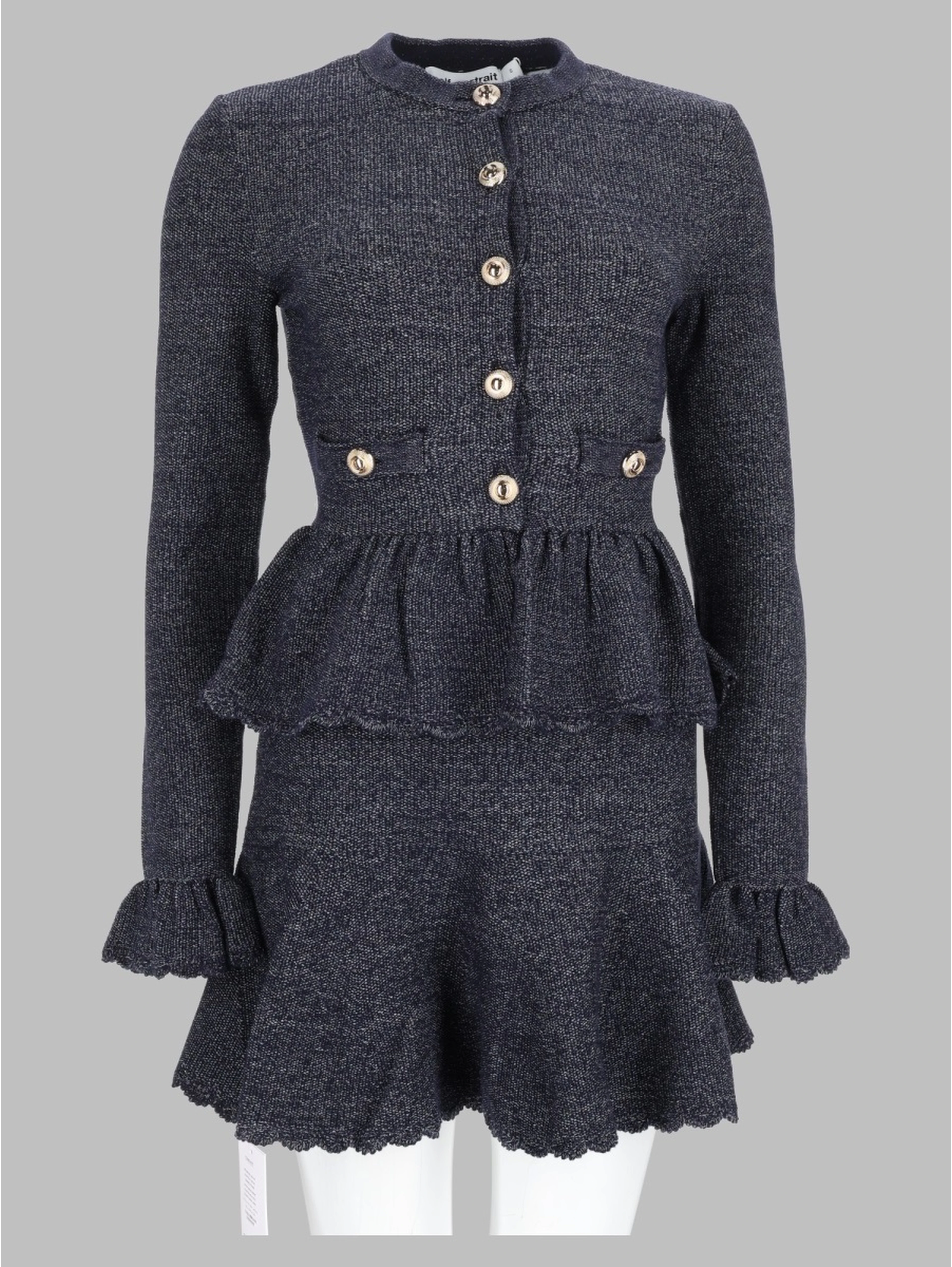 Abito Mini in Maglia Testurizzata