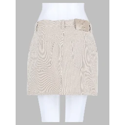 Gonna in Drill di Cotone Jacquard