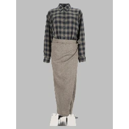 Abito Chemisier con Motivo "Yukon Check"