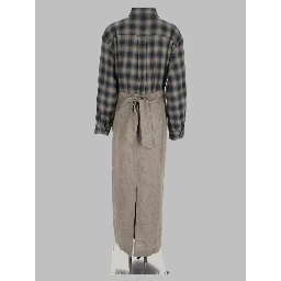 Abito Chemisier con Motivo "Yukon Check"