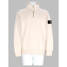 Felpa con Zip Corta e Patch Logo