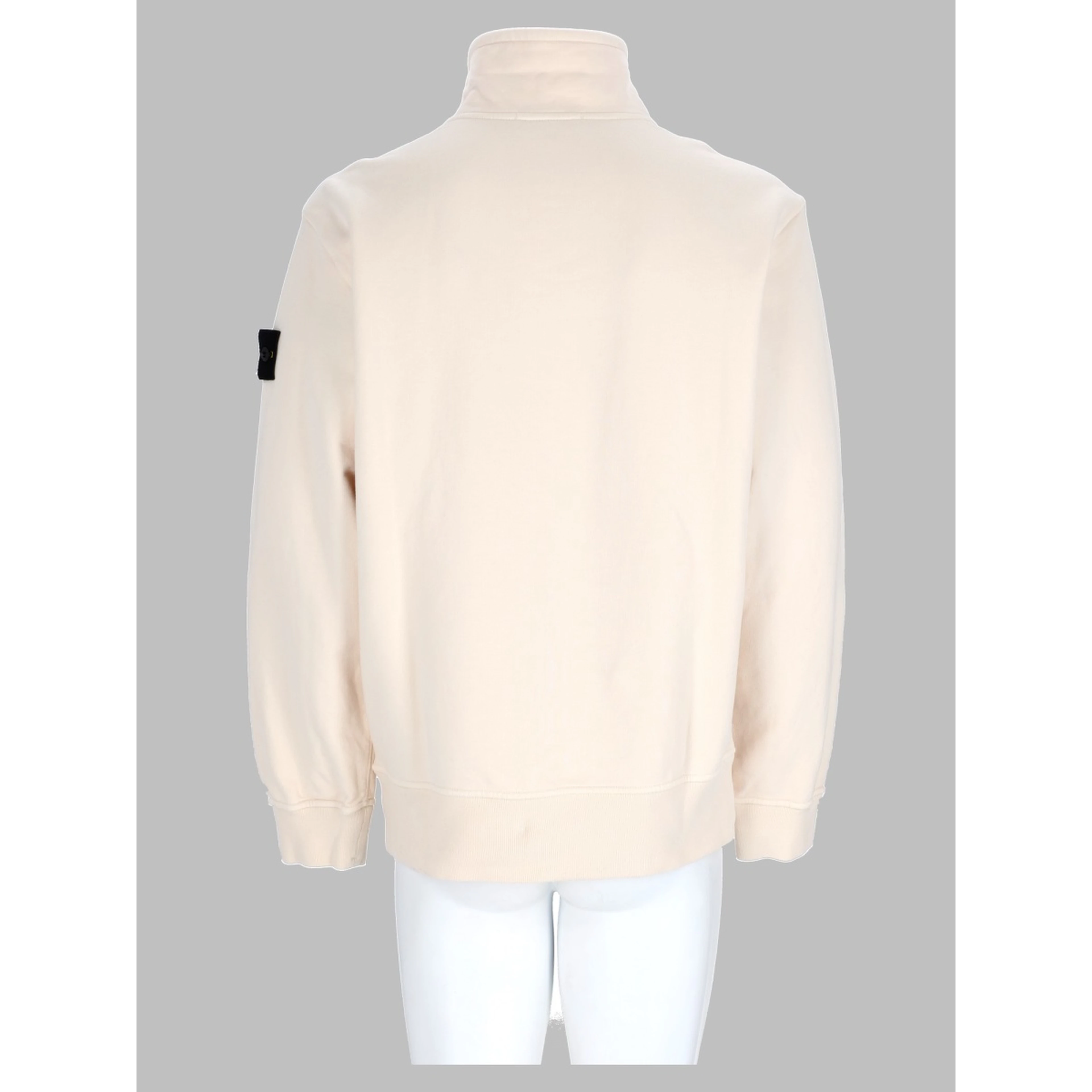 Felpa con Zip Corta e Patch Logo