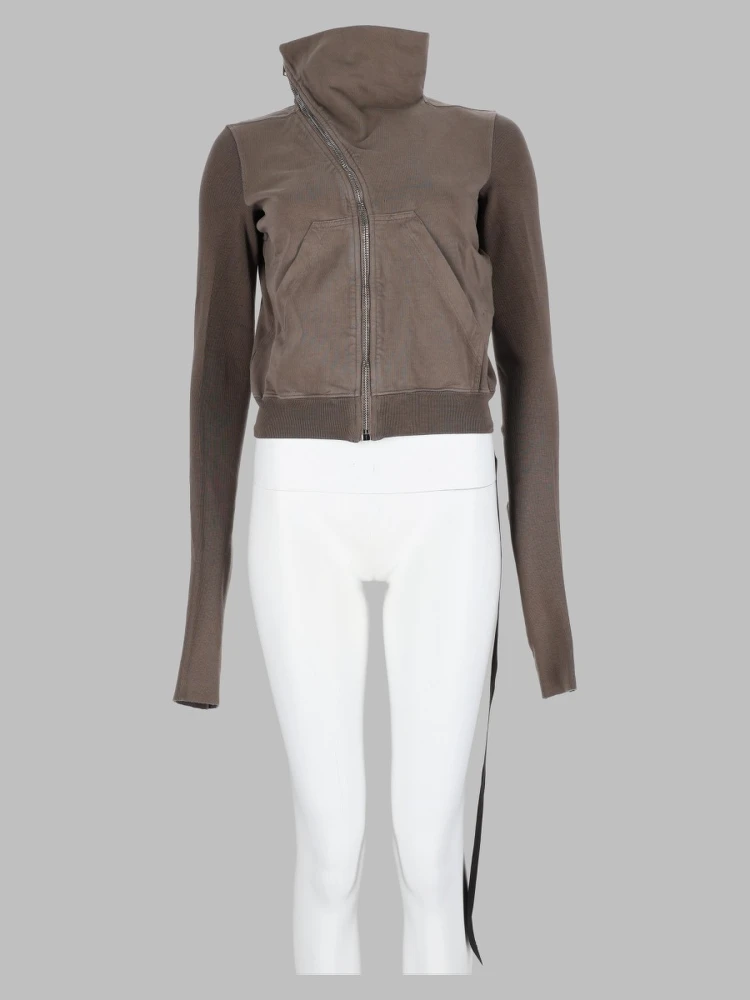 Felpa "Mountain" Con Zip Asimmetrica
