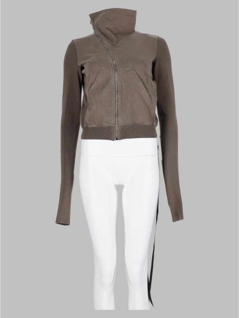Felpa "Mountain" Con Zip Asimmetrica