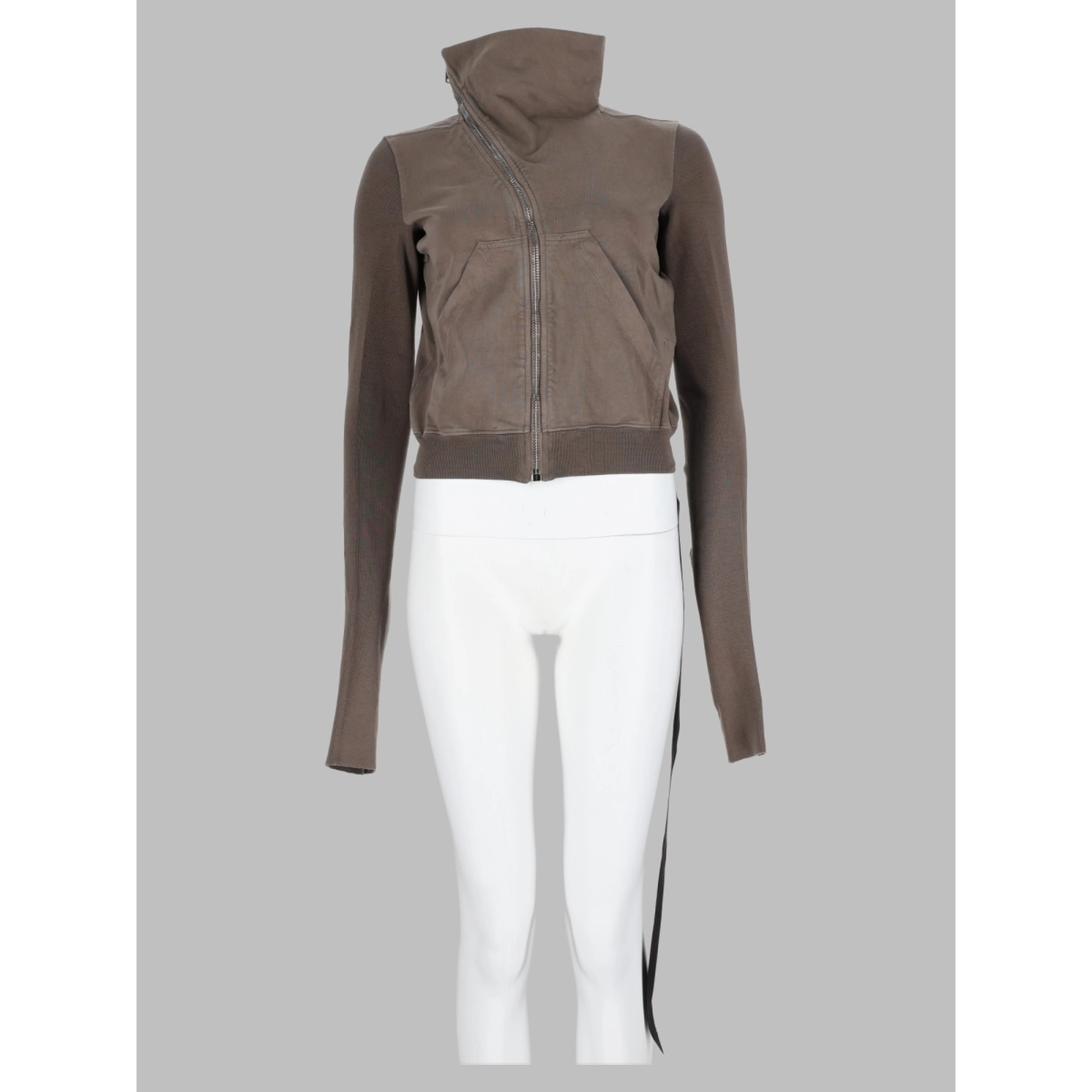 Felpa "Mountain" Con Zip Asimmetrica