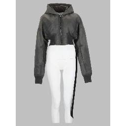 Giacca Cropped con Cappuccio