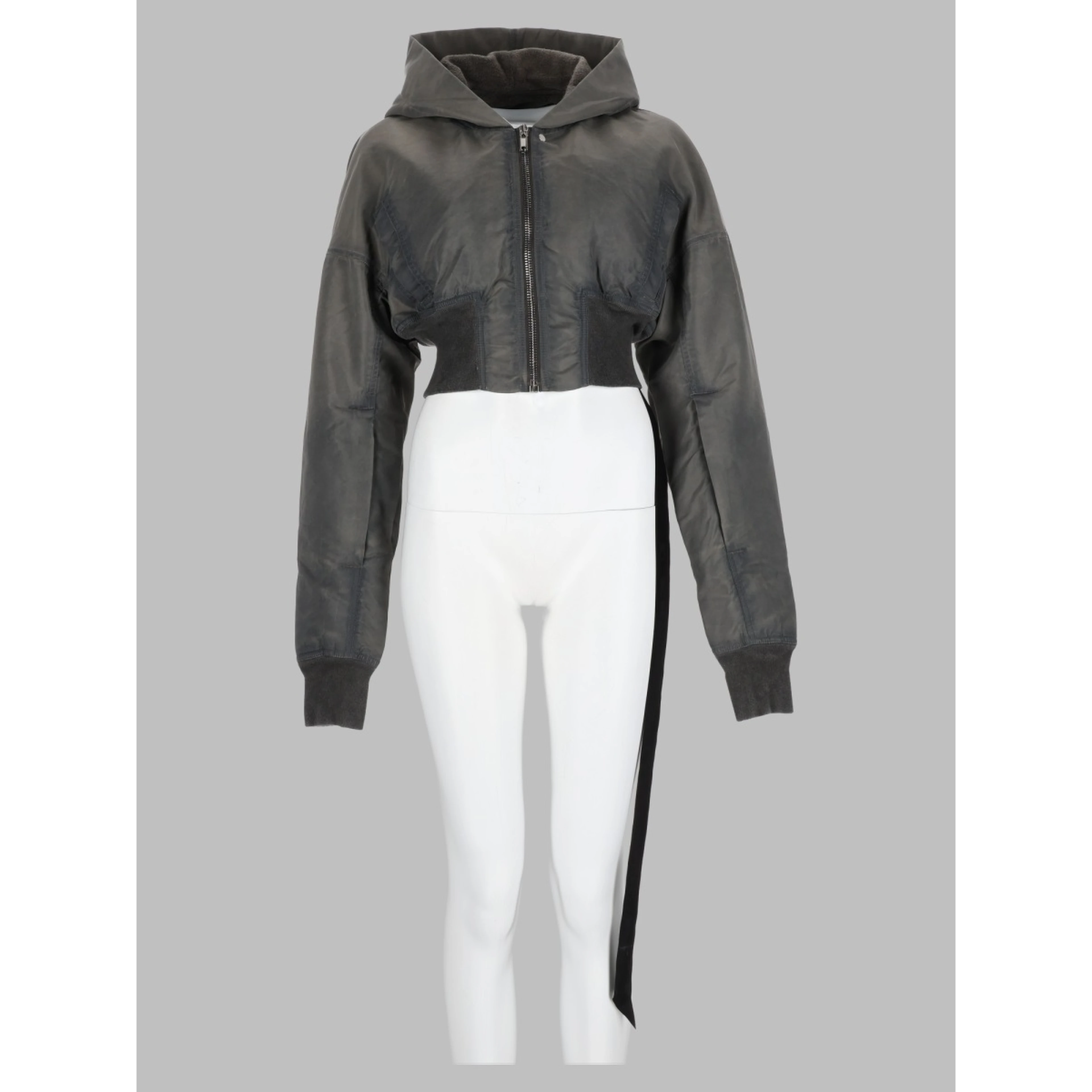 Giacca Cropped con Cappuccio