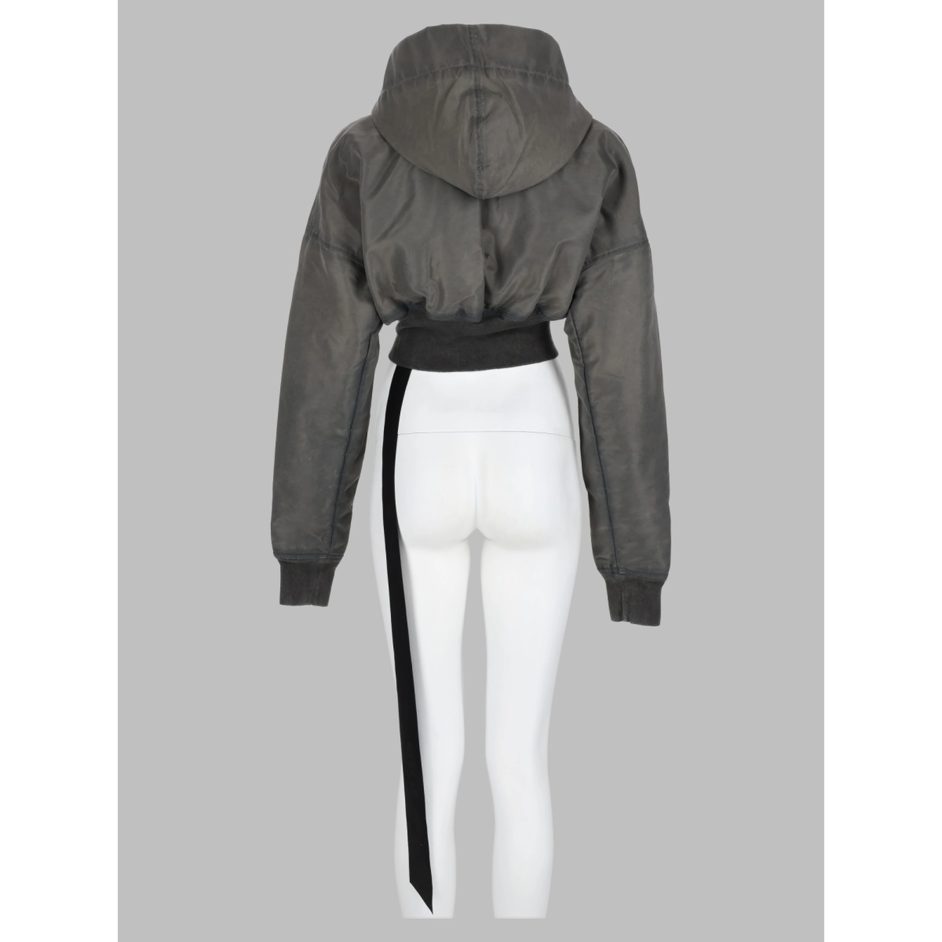 Giacca Cropped con Cappuccio
