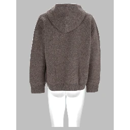 Maglia In Lana e Cashmere Con Cappuccio