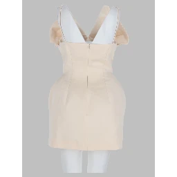 Mini Abito con Corsetto e Scollo a V