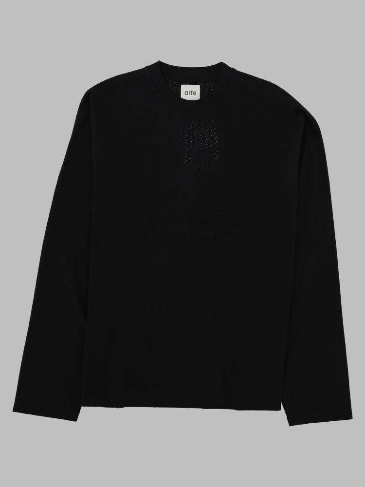 T-Shirt a Manica Lunga Con Patch Logo