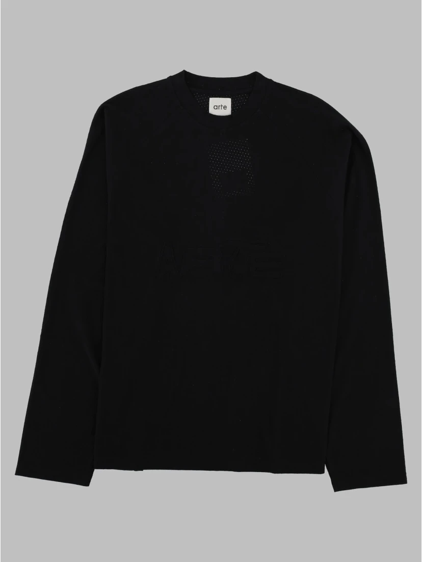 T-Shirt a Manica Lunga Con Patch Logo