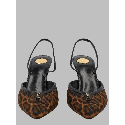 Décolleté Aperte sul Retro "Folie" in Gros-Grain Leopardato