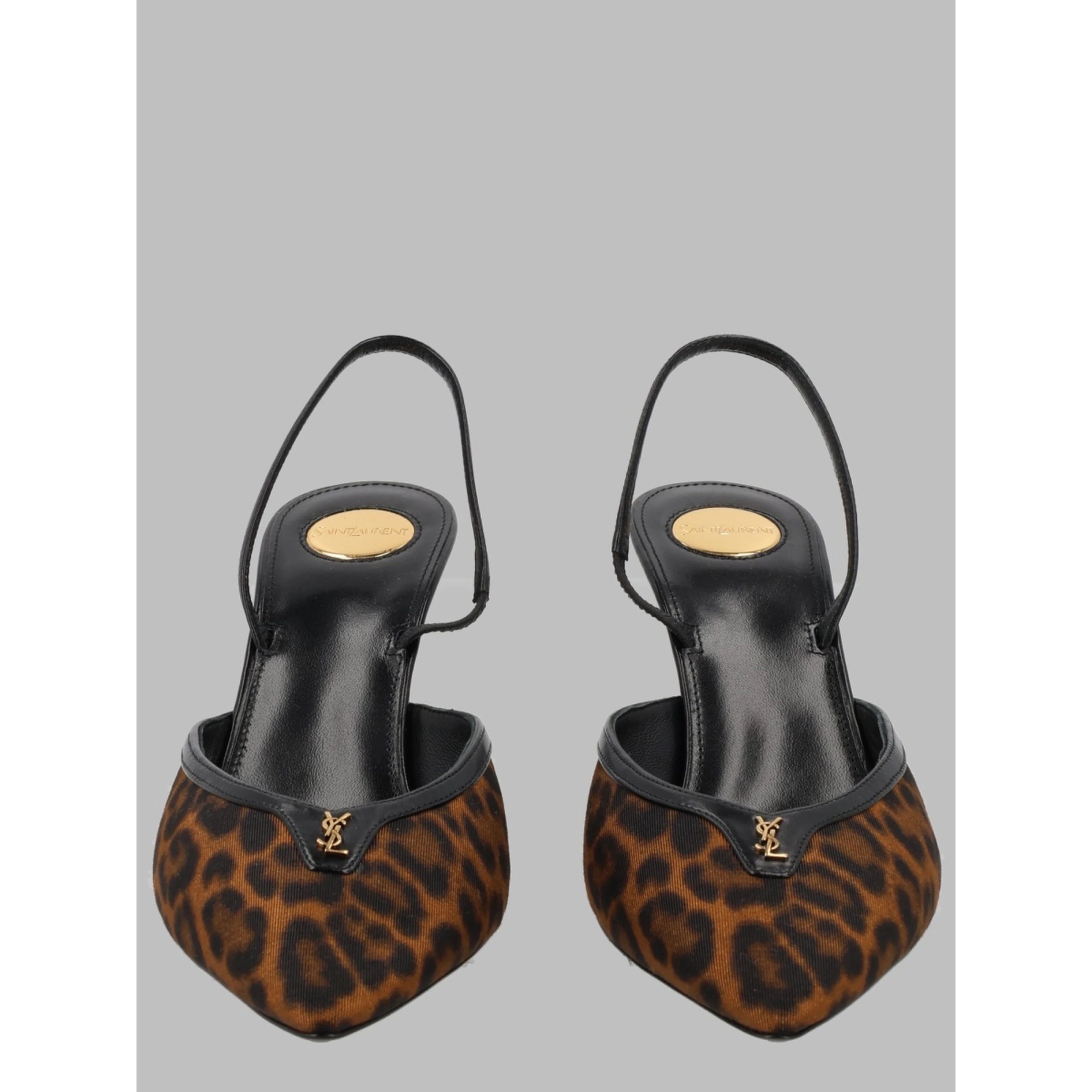 Décolleté Aperte sul Retro "Folie" in Gros-Grain Leopardato