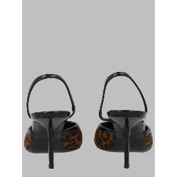 Décolleté Aperte sul Retro "Folie" in Gros-Grain Leopardato