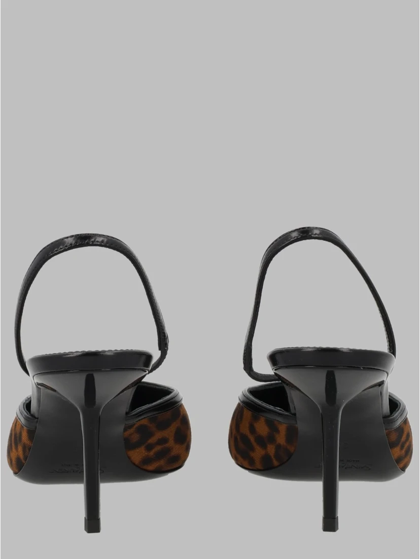 Décolleté Aperte sul Retro "Folie" in Gros-Grain Leopardato