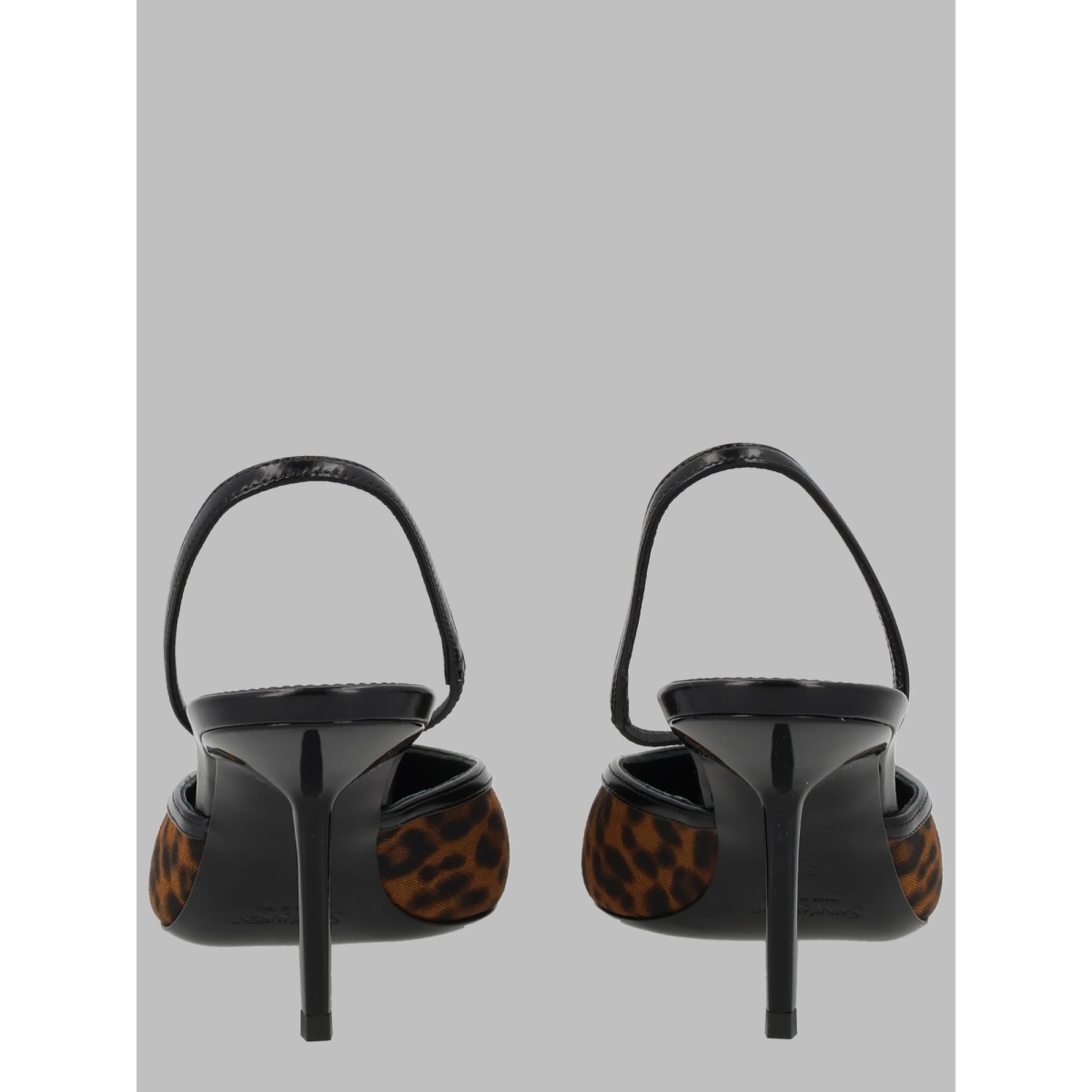 Décolleté Aperte sul Retro "Folie" in Gros-Grain Leopardato