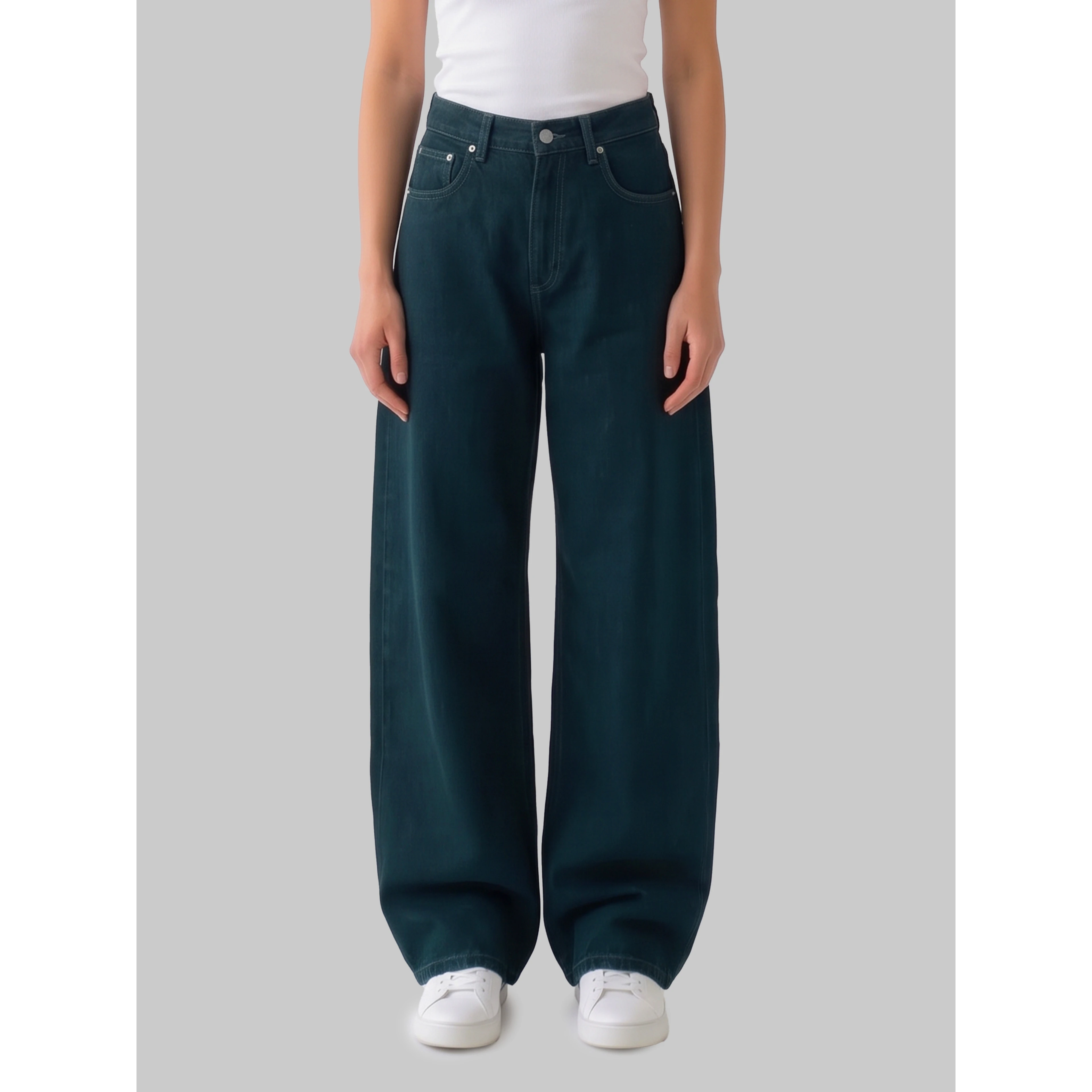 Dark wash Nick barrel leg jeans
