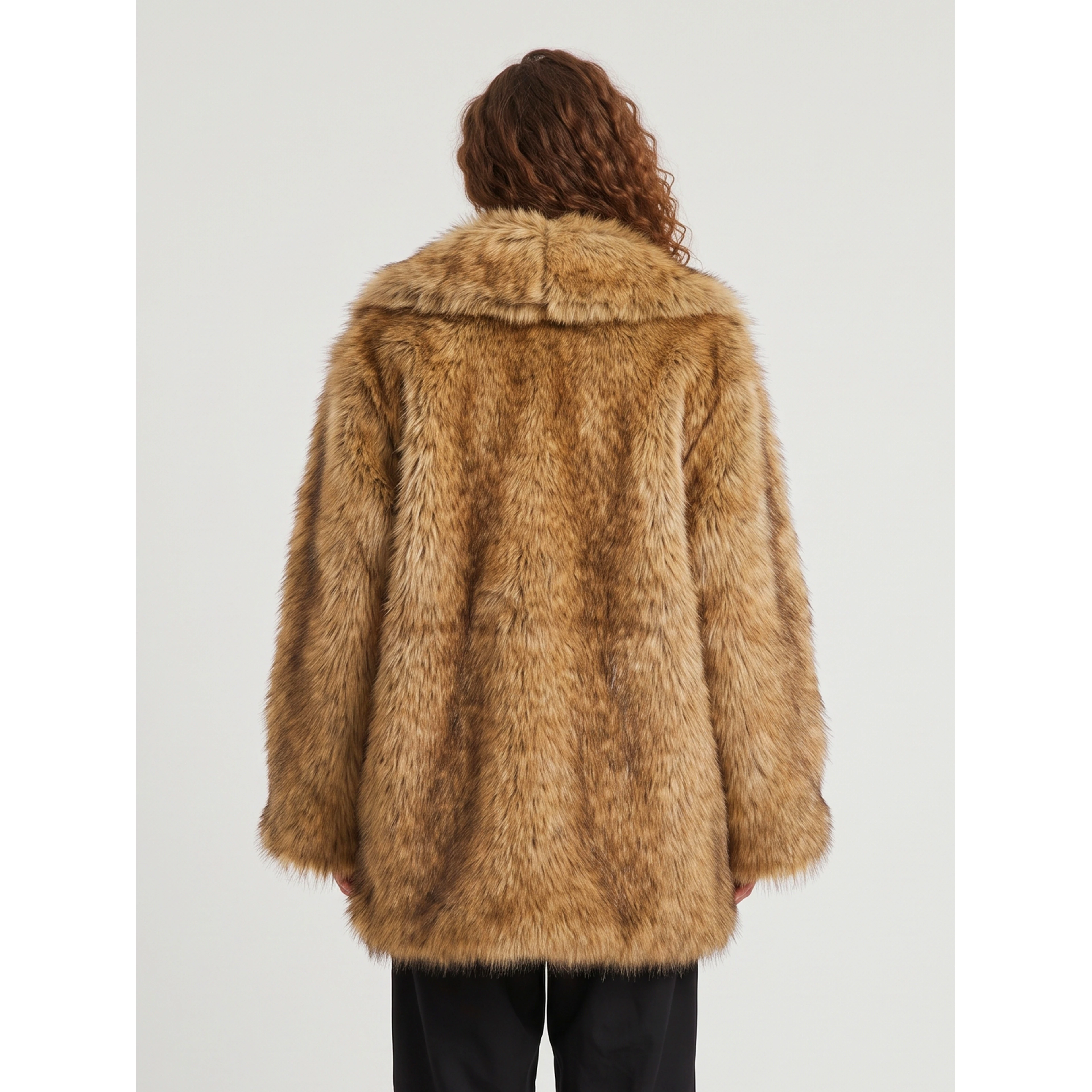 Brown Belle faux fur short coat