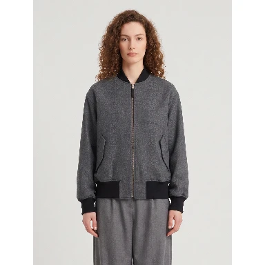 Dark grey chevron bomber jacket