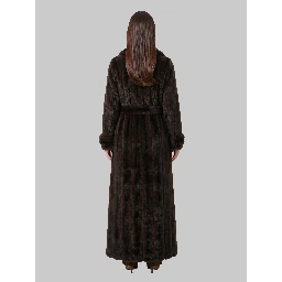Dark brown Daph faux fur padded trench coat