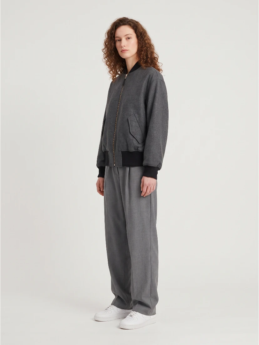 Dark grey chevron bomber jacket