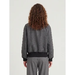 Dark grey chevron bomber jacket