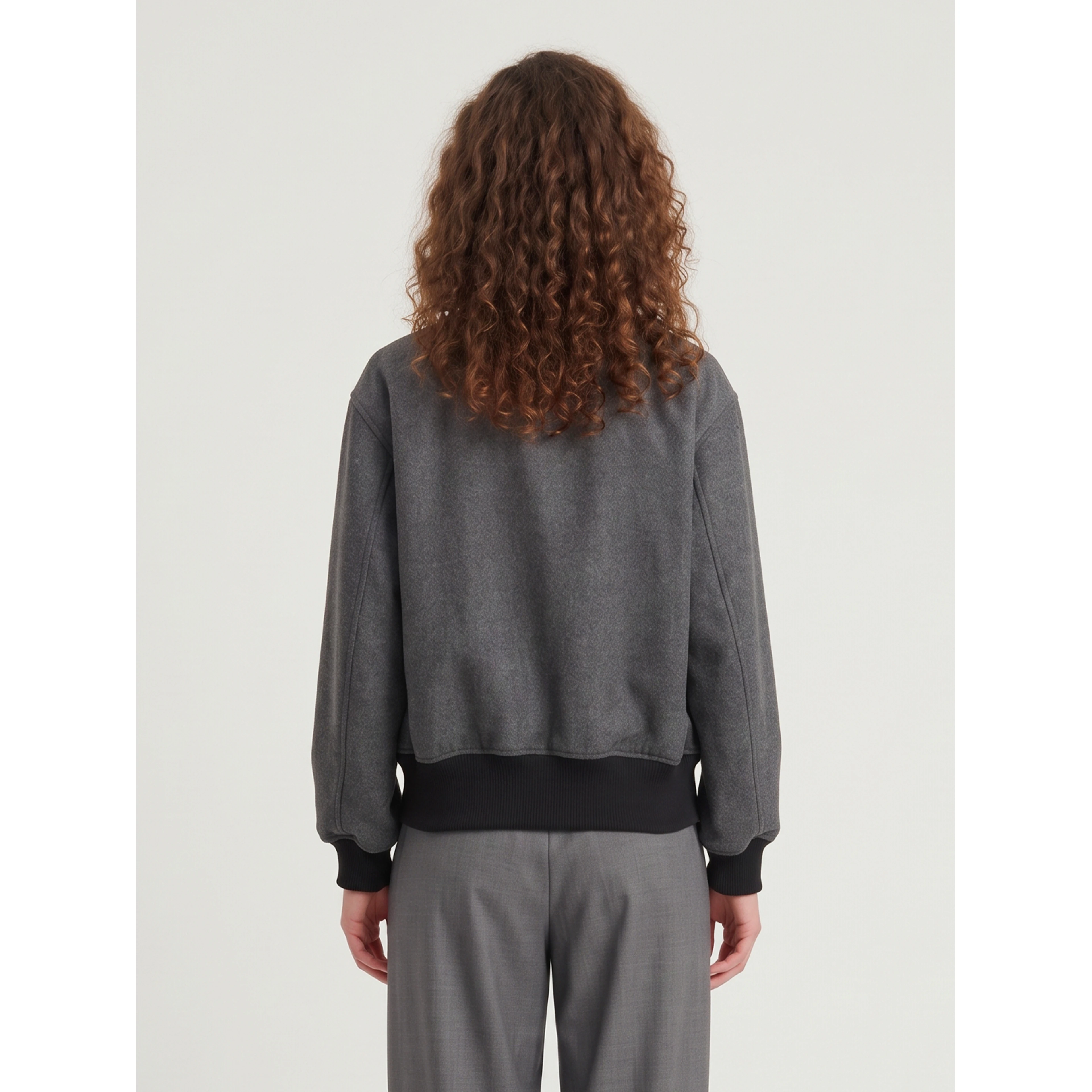 Dark grey chevron bomber jacket