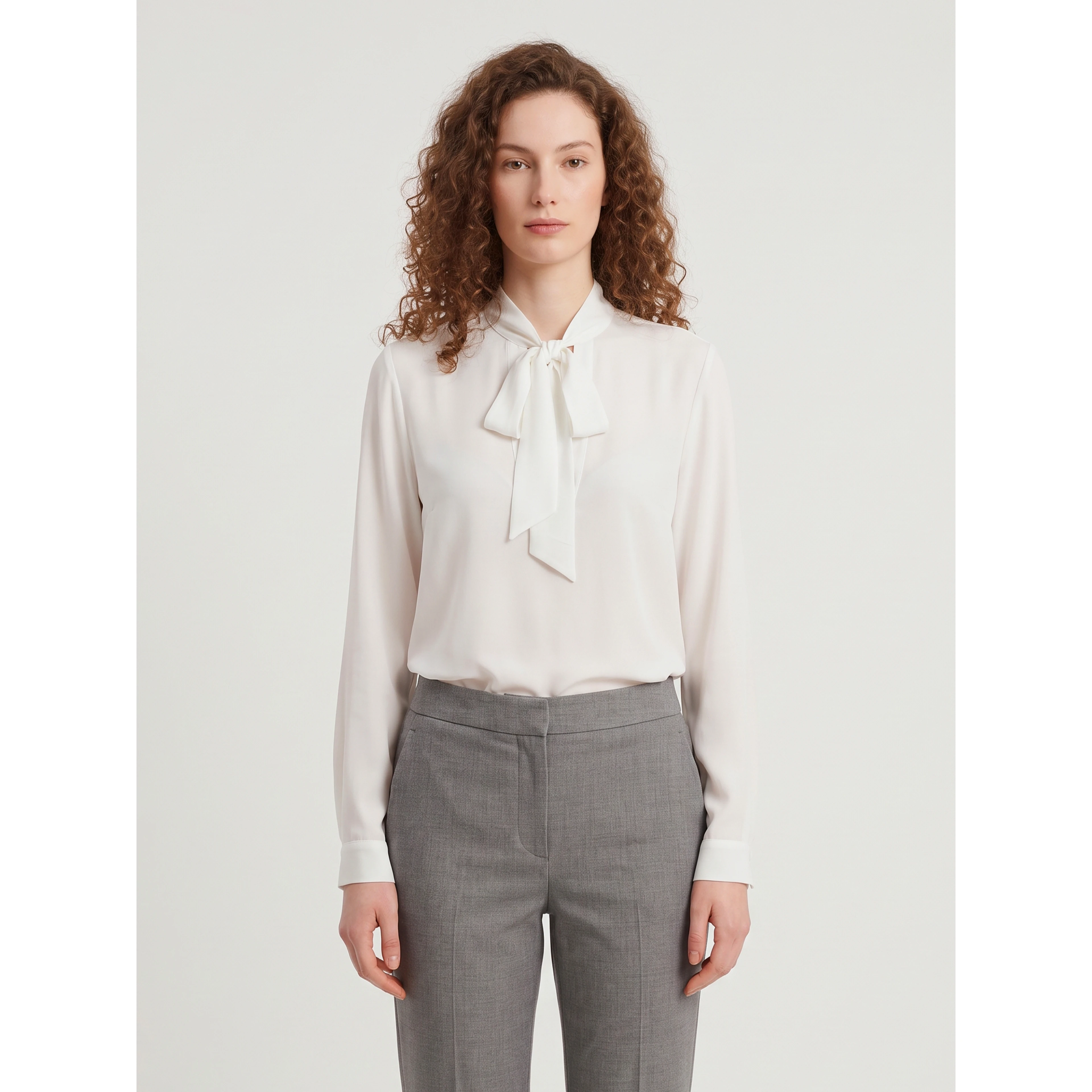Bow blouse in double georgette