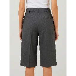 Anthracite stretch canvas bermuda shorts