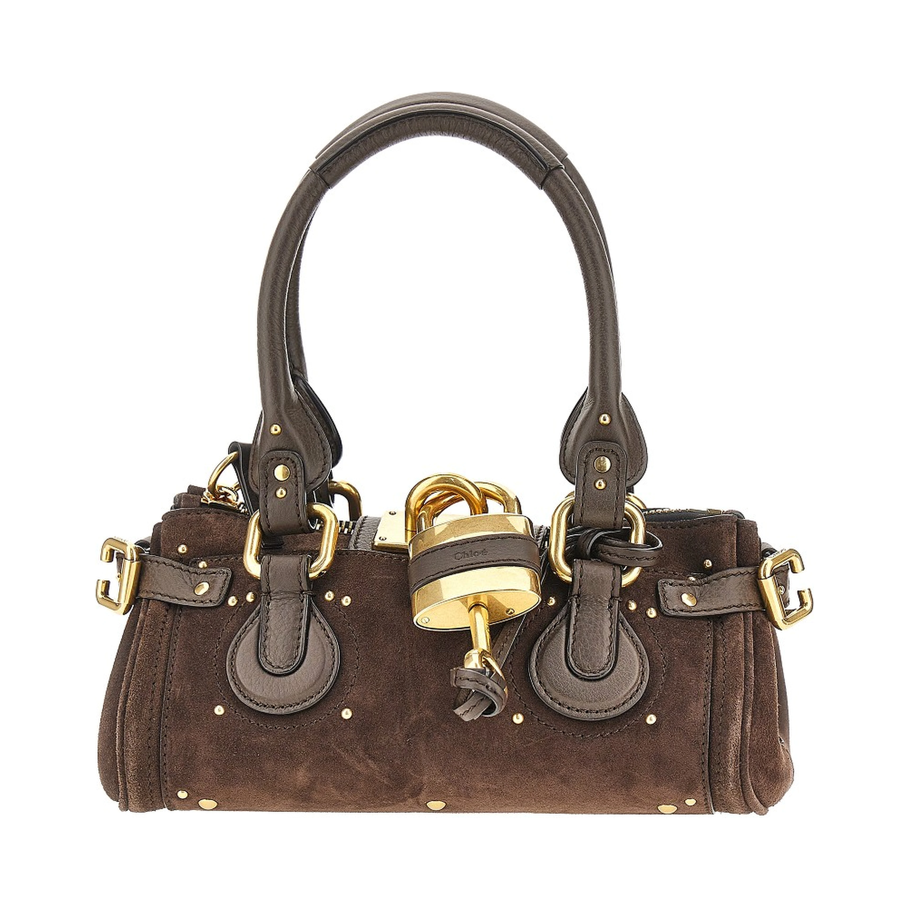 Suede leather small 'Paddington' bag