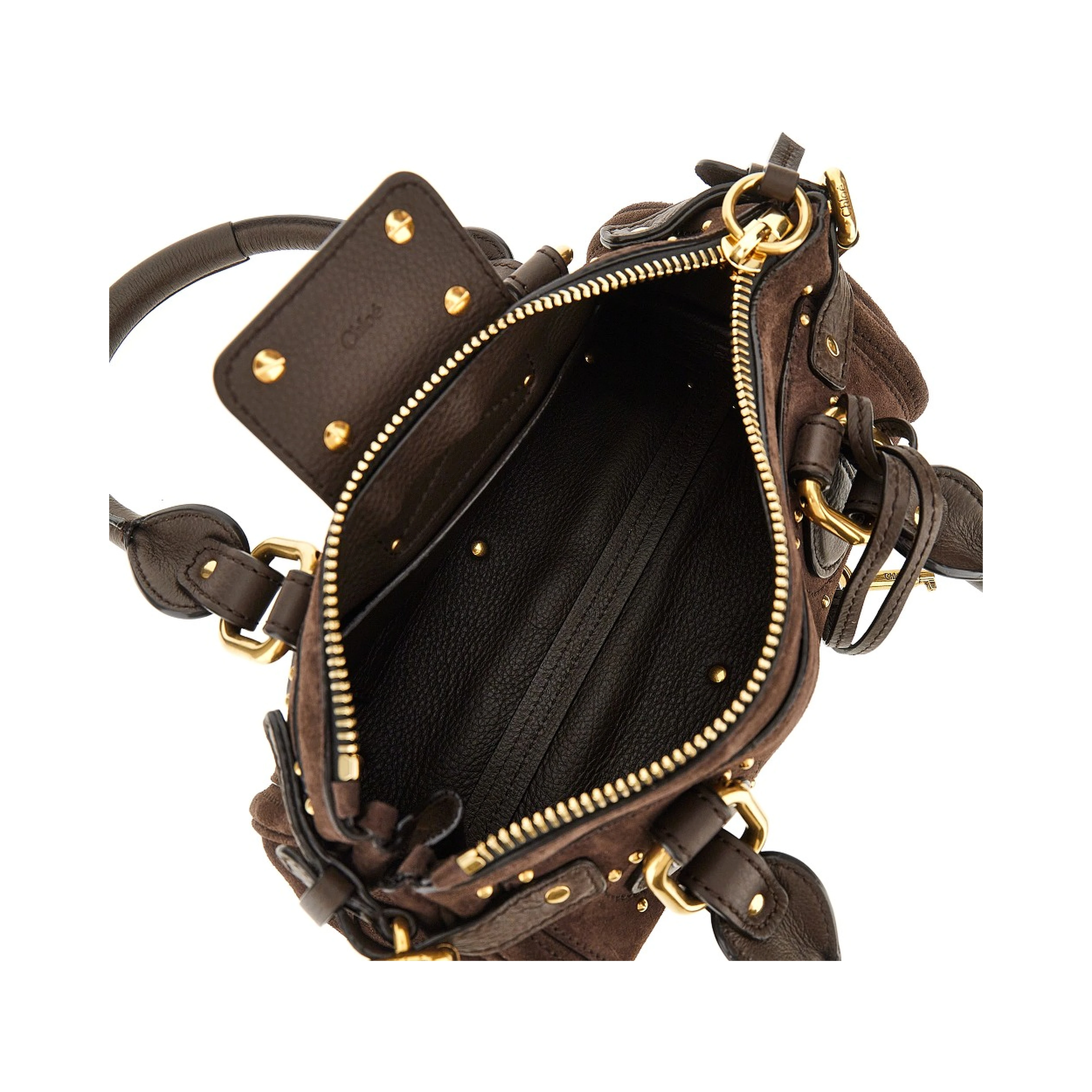 Suede leather small 'Paddington' bag