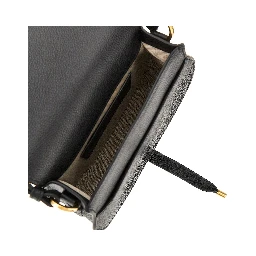 Grained leather 'Marcie' saddle bag