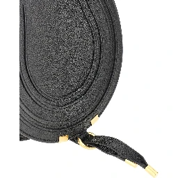 Grained leather 'Marcie' saddle bag