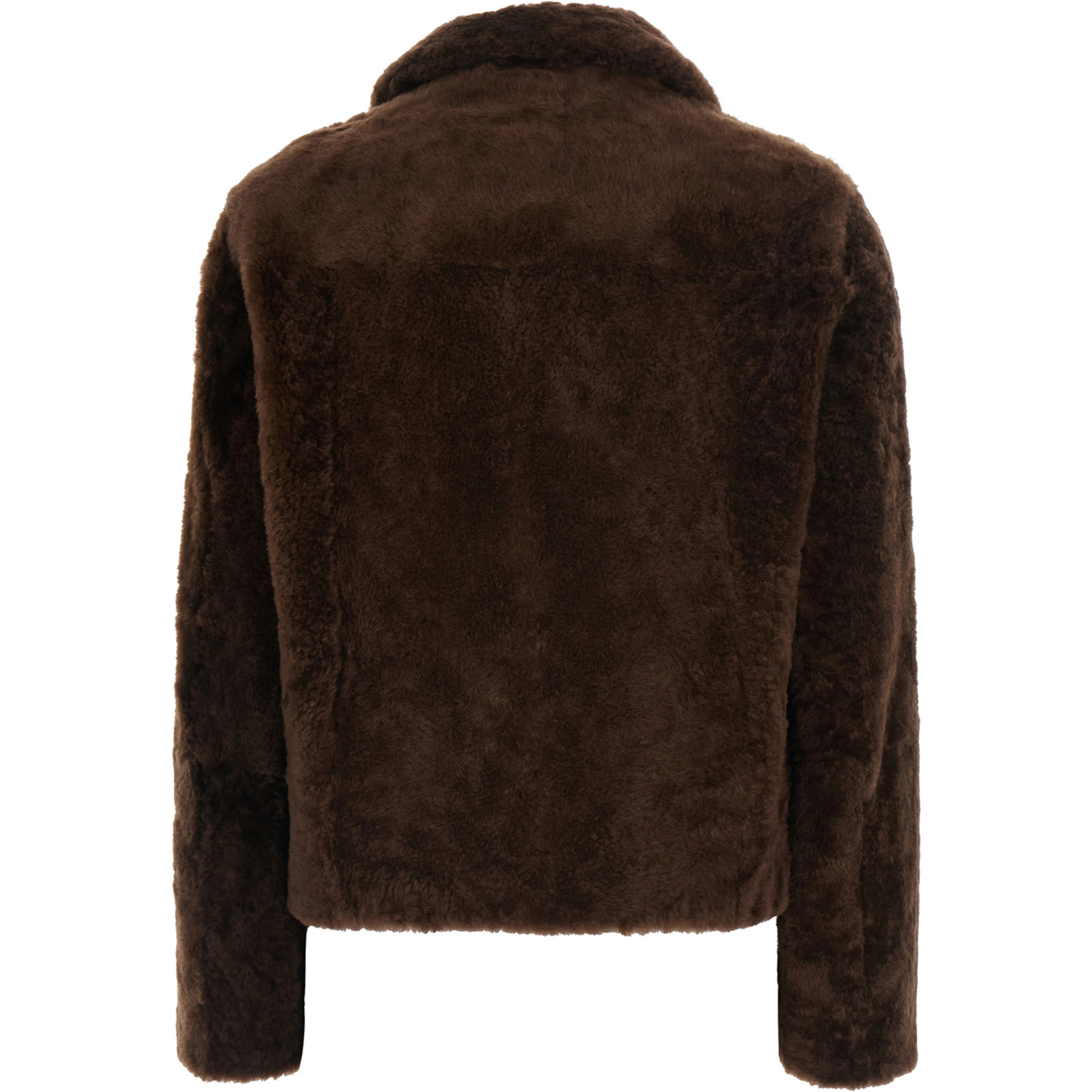 CROPPED DOUBLE BREASTED SHEARLING