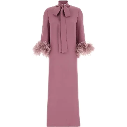 DRESS MIDI WITH FEATHERS