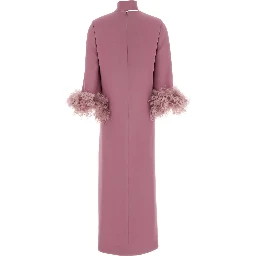 DRESS MIDI WITH FEATHERS