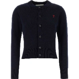 QUOTA-CREWNECKCARDIGANWITHAMIDECOEUR
