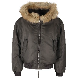 HOODED BOMBER JACKET