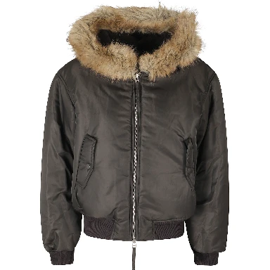 HOODED BOMBER JACKET