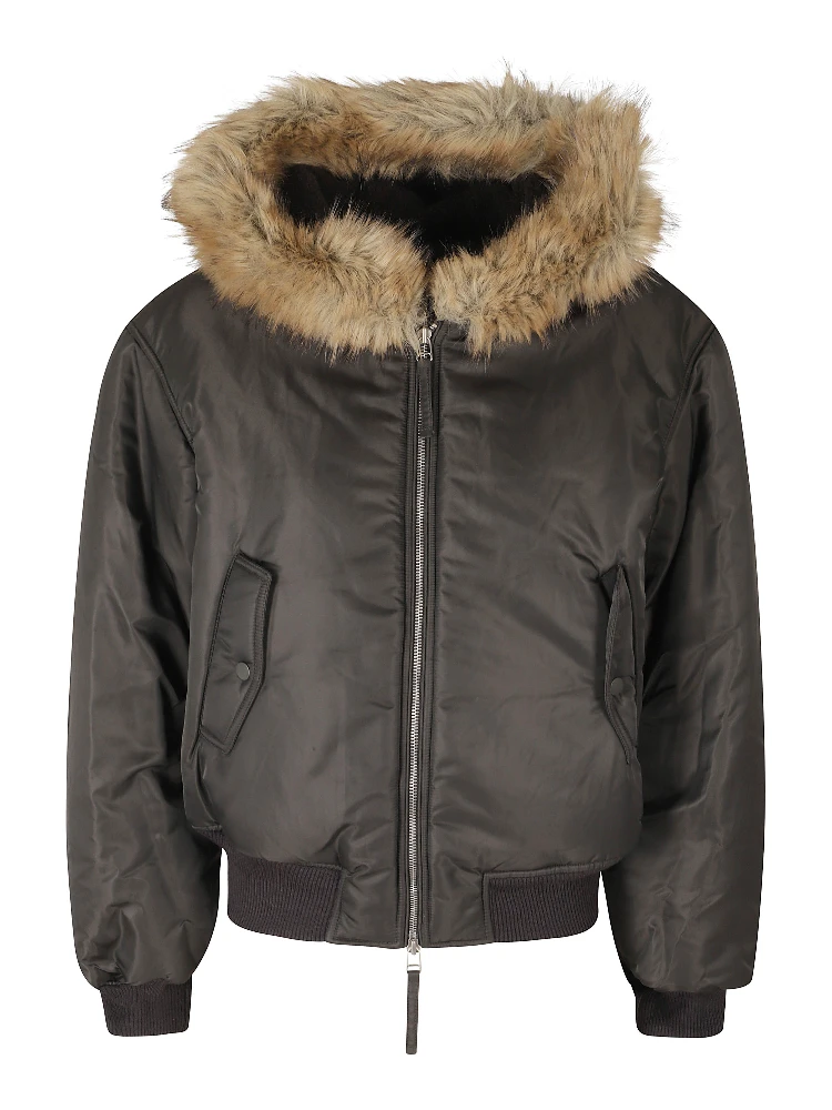 HOODED BOMBER JACKET