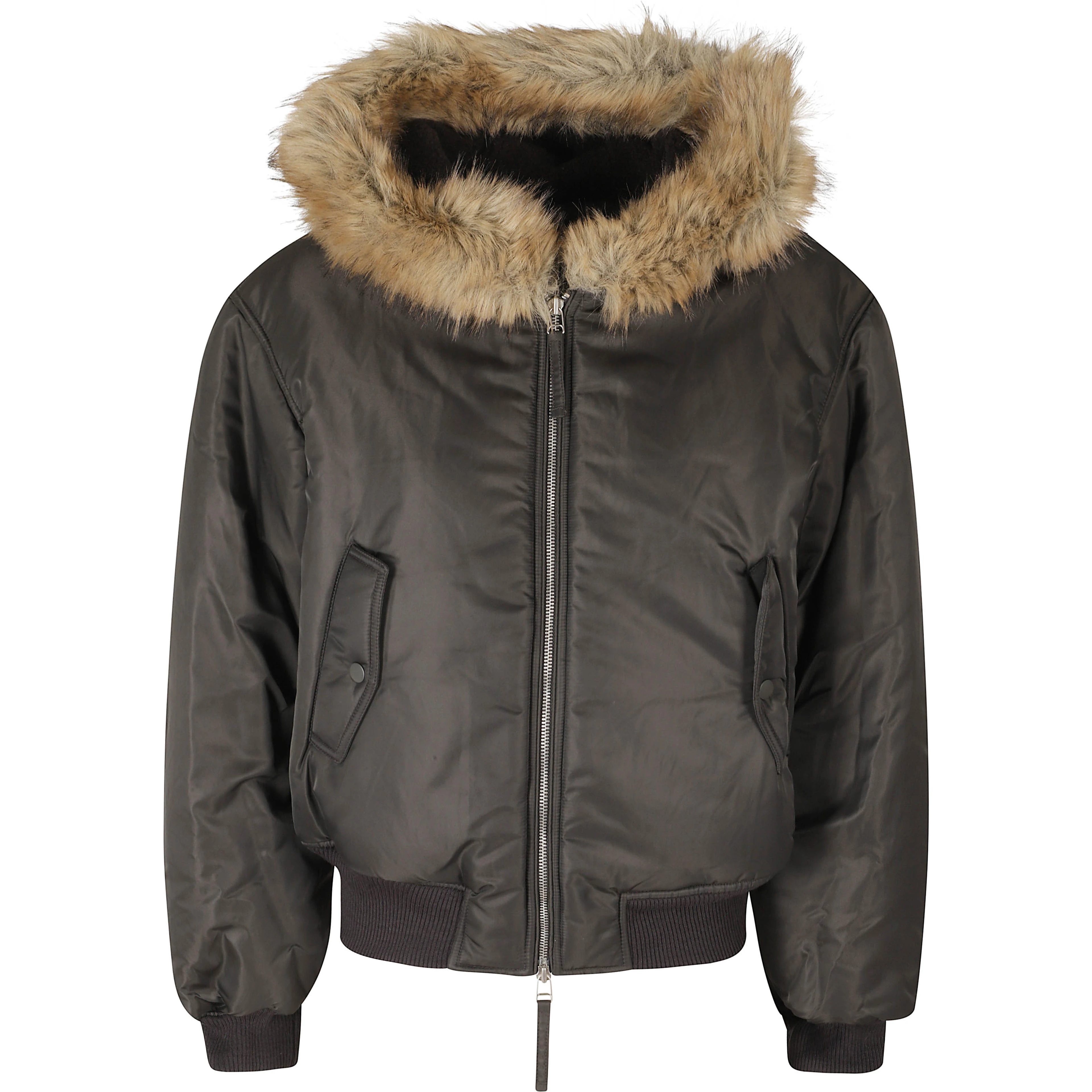 HOODED BOMBER JACKET