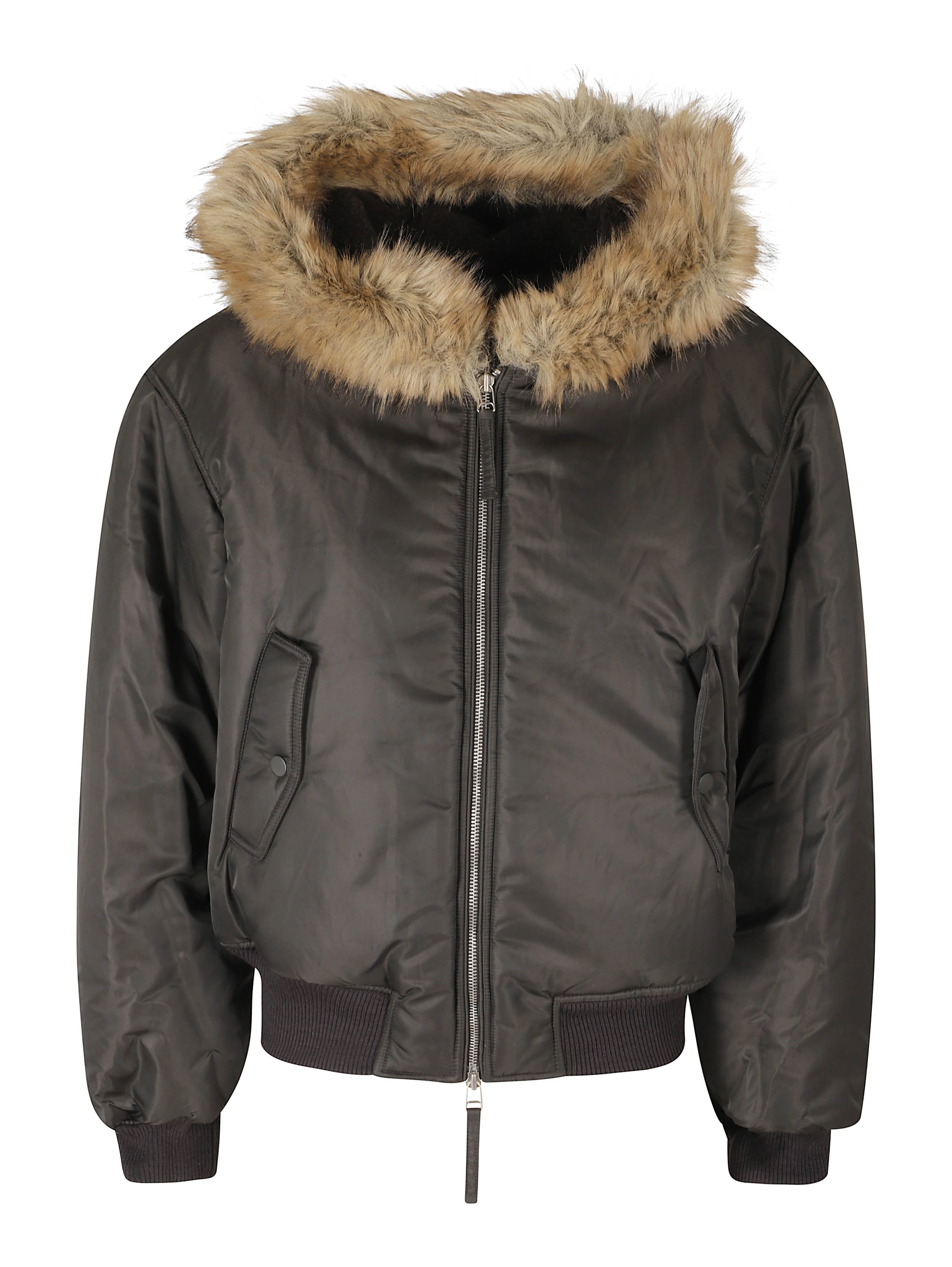 HOODED BOMBER JACKET